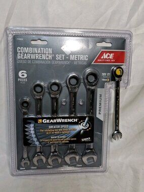 Ace Metric Gearwrench Set-Metric,  6 pc, #2194694, 8 10mm 12 13 14 15